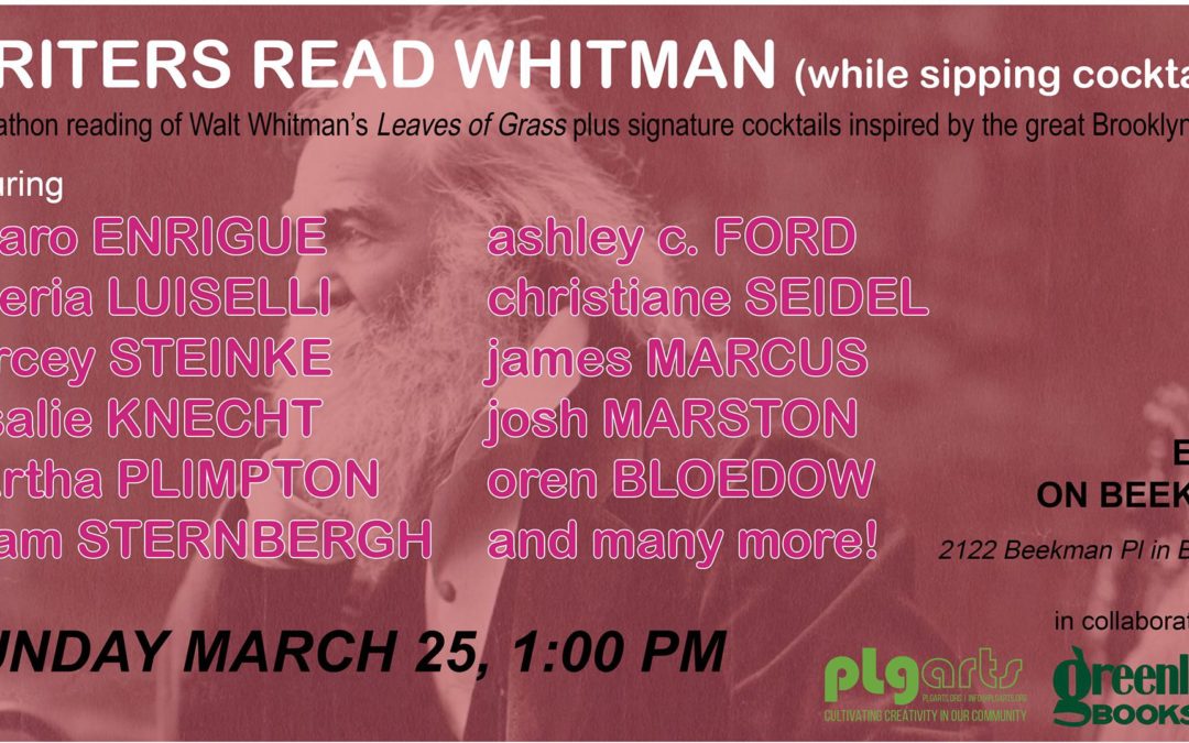 Marathon Walt Whitman reading at Erv’s